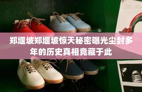 郑堰坡郑堰坡惊天秘密曝光尘封多年的历史真相竟藏于此