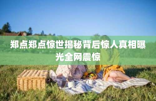 郑点郑点惊世揭秘背后惊人真相曝光全网震惊