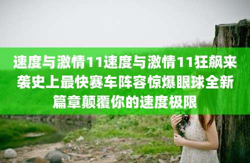 速度与激情11速度与激情11狂飙来袭史上最快赛车阵容惊爆眼球全新篇章颠覆你的速度极限
