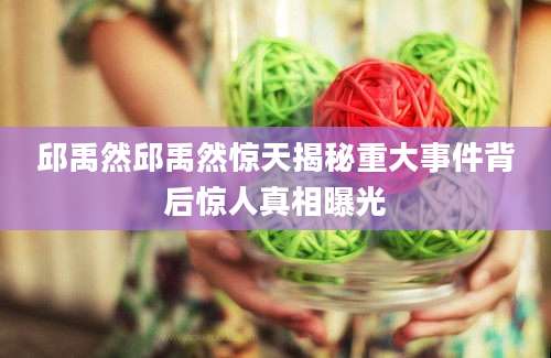 邱禹然邱禹然惊天揭秘重大事件背后惊人真相曝光