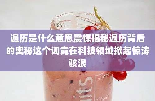 遍历是什么意思震惊揭秘遍历背后的奥秘这个词竟在科技领域掀起惊涛骇浪