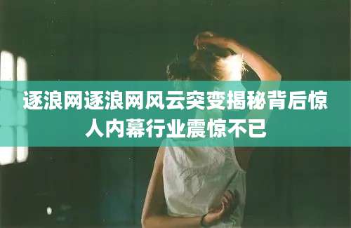 逐浪网逐浪网风云突变揭秘背后惊人内幕行业震惊不已
