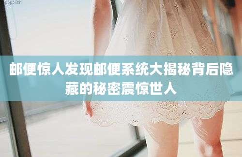 邮便惊人发现邮便系统大揭秘背后隐藏的秘密震惊世人