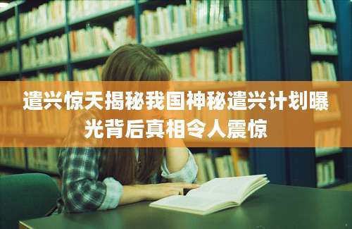 遣兴惊天揭秘我国神秘遣兴计划曝光背后真相令人震惊