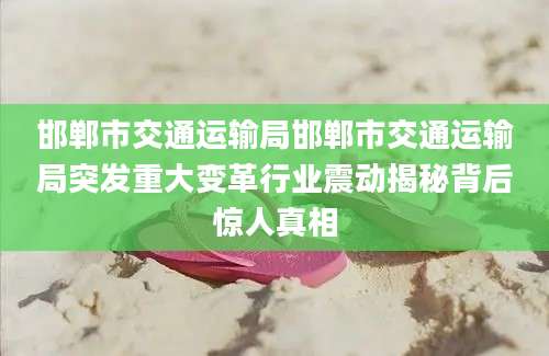 邯郸市交通运输局邯郸市交通运输局突发重大变革行业震动揭秘背后惊人真相