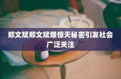 郑文斌郑文斌爆惊天秘密引发社会广泛关注