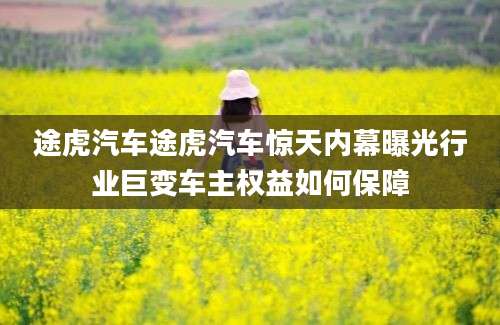 途虎汽车途虎汽车惊天内幕曝光行业巨变车主权益如何保障