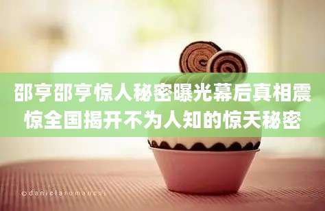 邵亨邵亨惊人秘密曝光幕后真相震惊全国揭开不为人知的惊天秘密