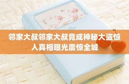 邻家大叔邻家大叔竟成神秘大盗惊人真相曝光震惊全城