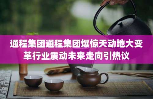 通程集团通程集团爆惊天动地大变革行业震动未来走向引热议