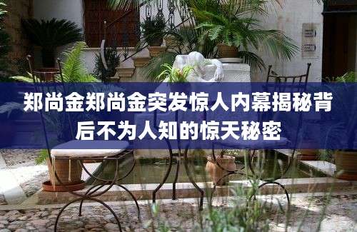 郑尚金郑尚金突发惊人内幕揭秘背后不为人知的惊天秘密