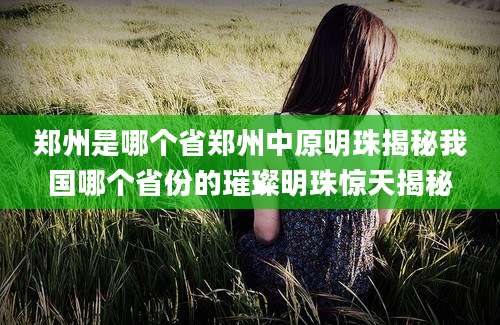郑州是哪个省郑州中原明珠揭秘我国哪个省份的璀璨明珠惊天揭秘