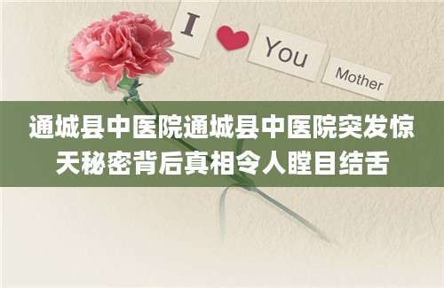 通城县中医院通城县中医院突发惊天秘密背后真相令人瞠目结舌