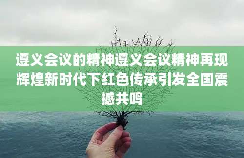遵义会议的精神遵义会议精神再现辉煌新时代下红色传承引发全国震撼共鸣
