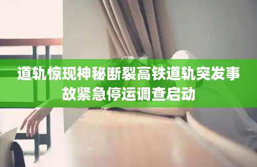 道轨惊现神秘断裂高铁道轨突发事故紧急停运调查启动