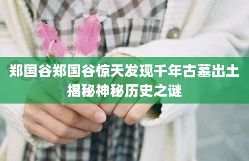 郑国谷郑国谷惊天发现千年古墓出土揭秘神秘历史之谜