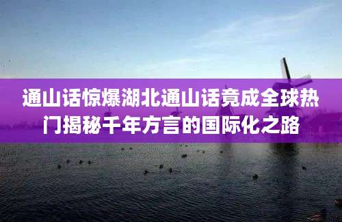 通山话惊爆湖北通山话竟成全球热门揭秘千年方言的国际化之路