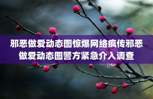邪恶做爱动态图惊爆网络疯传邪恶做爱动态图警方紧急介入调查