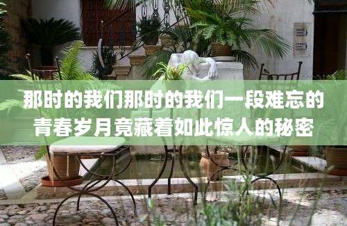 那时的我们那时的我们一段难忘的青春岁月竟藏着如此惊人的秘密