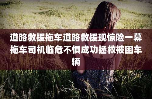道路救援拖车道路救援现惊险一幕拖车司机临危不惧成功拯救被困车辆
