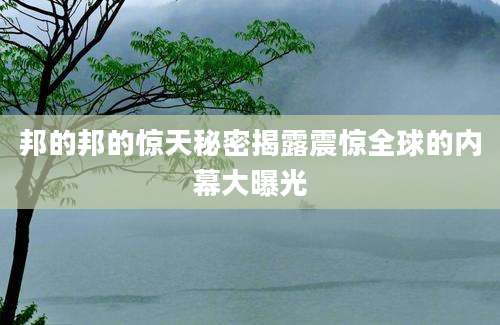 邦的邦的惊天秘密揭露震惊全球的内幕大曝光