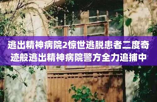 逃出精神病院2惊世逃脱患者二度奇迹般逃出精神病院警方全力追捕中