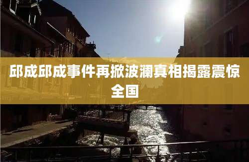 邱成邱成事件再掀波澜真相揭露震惊全国