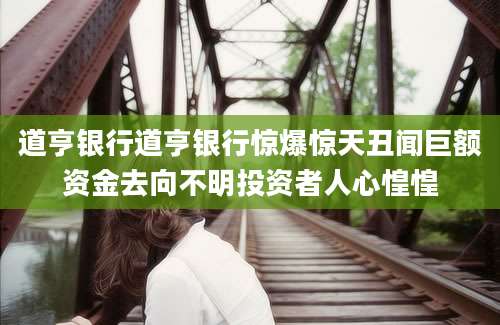 道亨银行道亨银行惊爆惊天丑闻巨额资金去向不明投资者人心惶惶