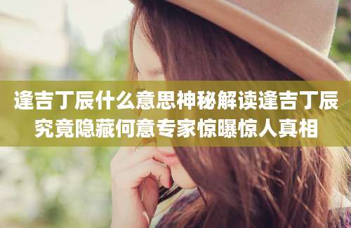 逢吉丁辰什么意思神秘解读逢吉丁辰究竟隐藏何意专家惊曝惊人真相