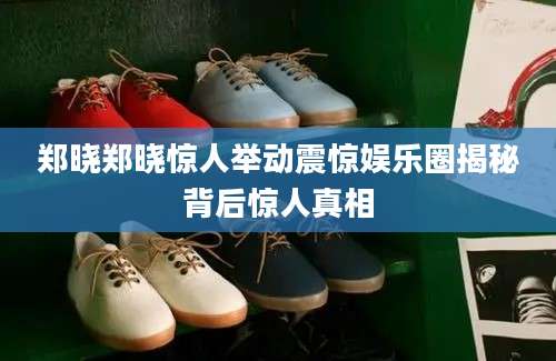 郑晓郑晓惊人举动震惊娱乐圈揭秘背后惊人真相