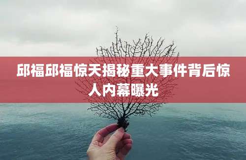 邱福邱福惊天揭秘重大事件背后惊人内幕曝光