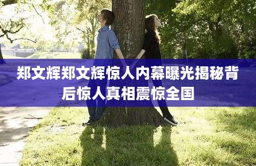 郑文辉郑文辉惊人内幕曝光揭秘背后惊人真相震惊全国