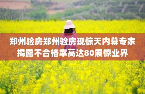 郑州验房郑州验房现惊天内幕专家揭露不合格率高达80震惊业界