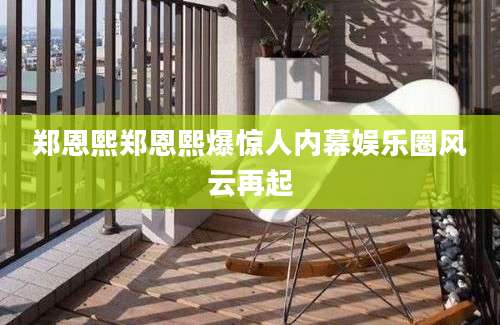 郑恩熙郑恩熙爆惊人内幕娱乐圈风云再起