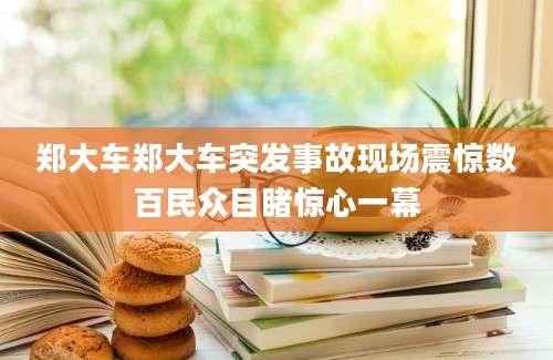 郑大车郑大车突发事故现场震惊数百民众目睹惊心一幕